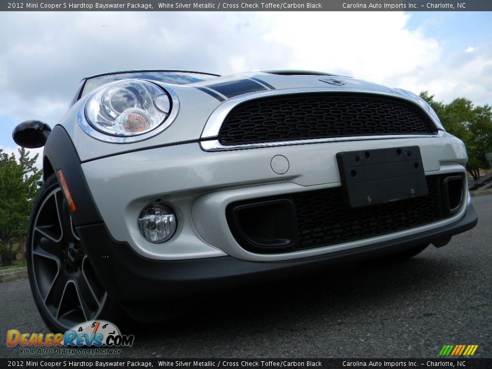 2012 Mini Cooper S Hardtop Bayswater Package White Silver Metallic / Cross Check Toffee/Carbon Black Photo #1