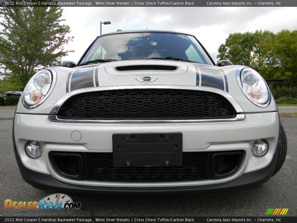2012 Mini Cooper S Hardtop Bayswater Package White Silver Metallic / Cross Check Toffee/Carbon Black Photo #4