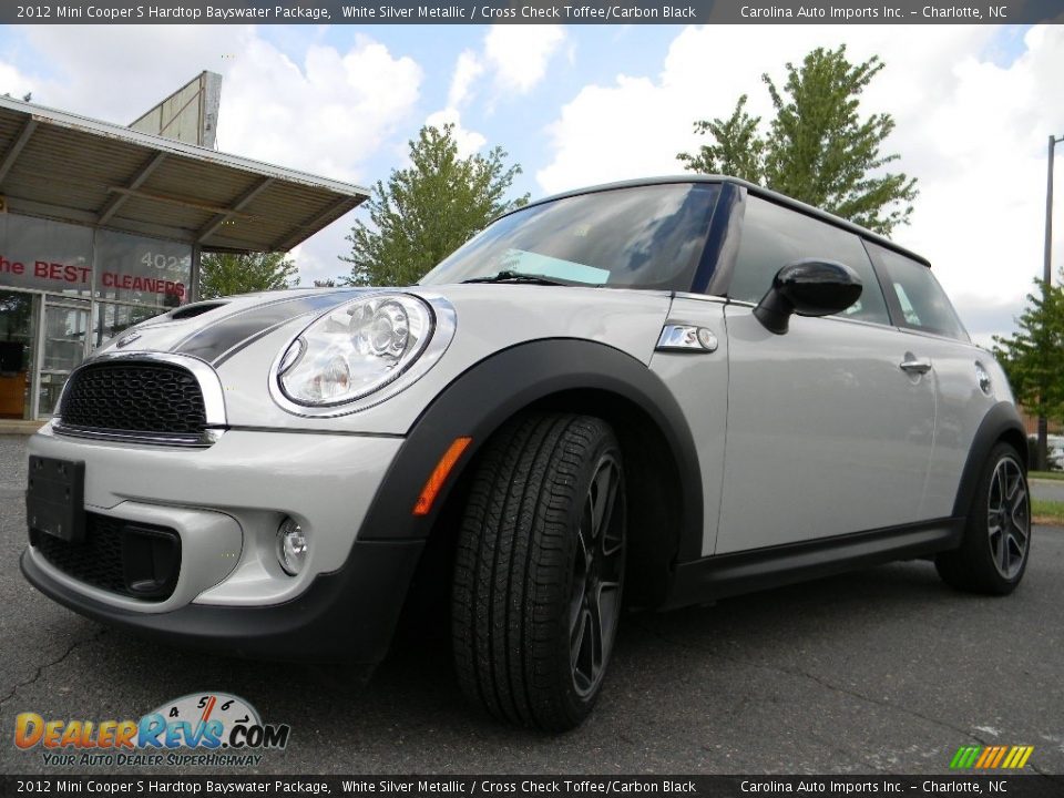 2012 Mini Cooper S Hardtop Bayswater Package White Silver Metallic / Cross Check Toffee/Carbon Black Photo #6