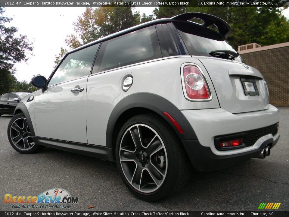 2012 Mini Cooper S Hardtop Bayswater Package White Silver Metallic / Cross Check Toffee/Carbon Black Photo #8