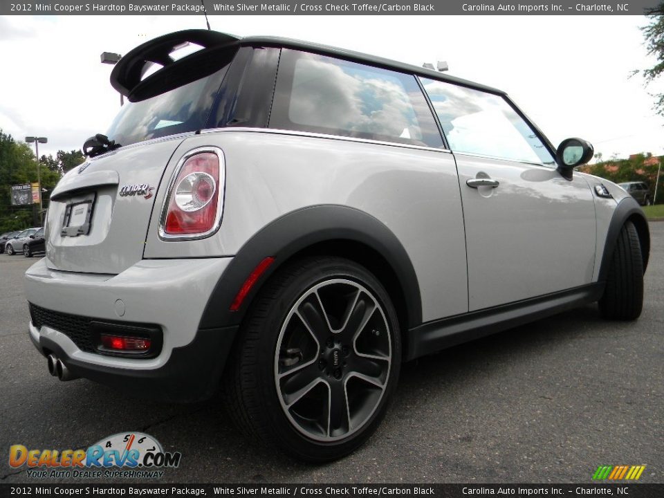2012 Mini Cooper S Hardtop Bayswater Package White Silver Metallic / Cross Check Toffee/Carbon Black Photo #10