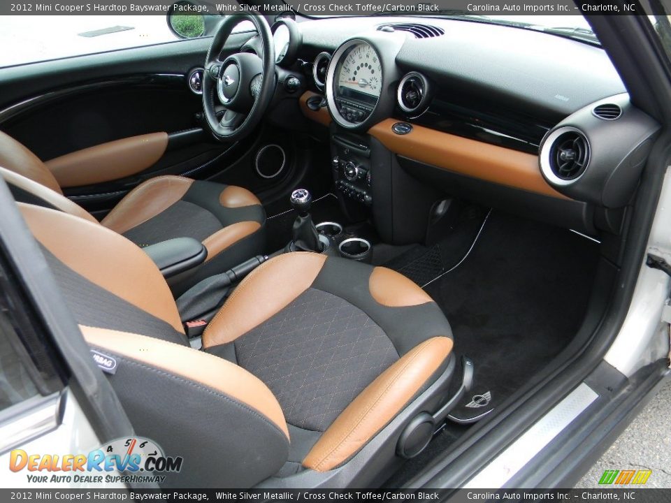 2012 Mini Cooper S Hardtop Bayswater Package White Silver Metallic / Cross Check Toffee/Carbon Black Photo #22