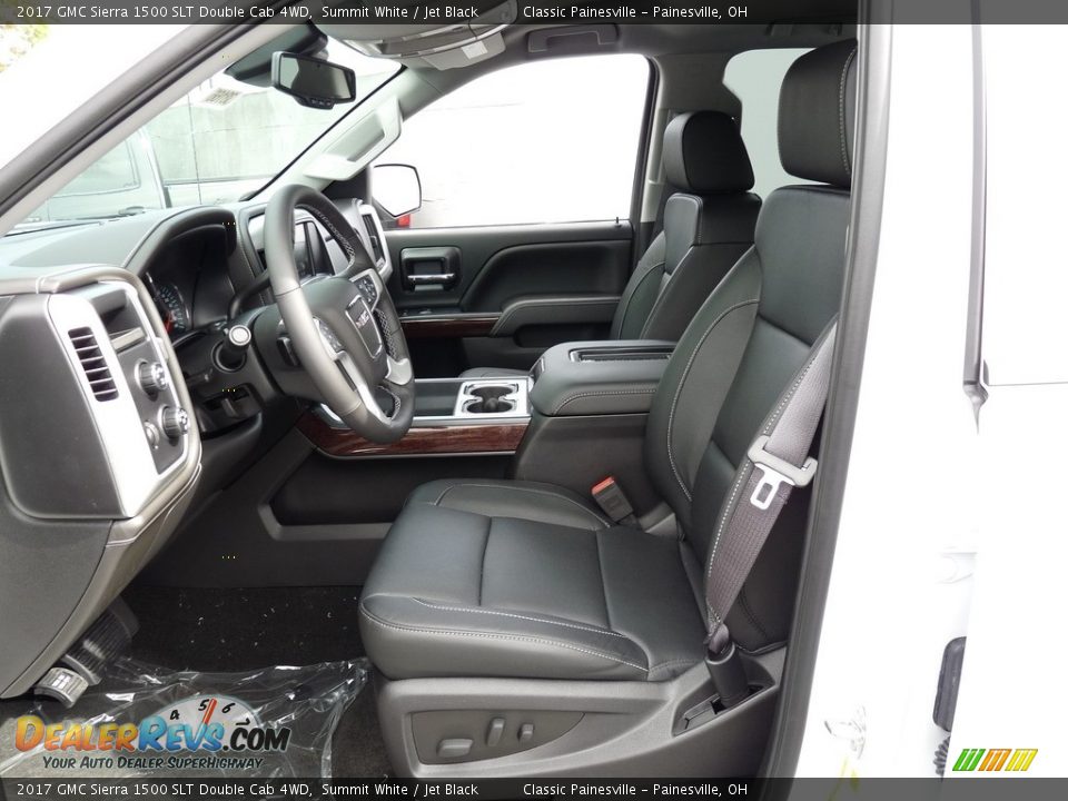 Jet Black Interior - 2017 GMC Sierra 1500 SLT Double Cab 4WD Photo #6