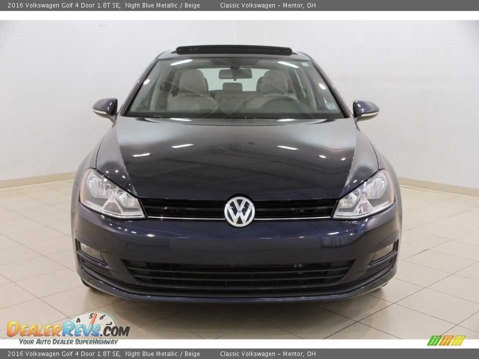 2016 Volkswagen Golf 4 Door 1.8T SE Night Blue Metallic / Beige Photo #2