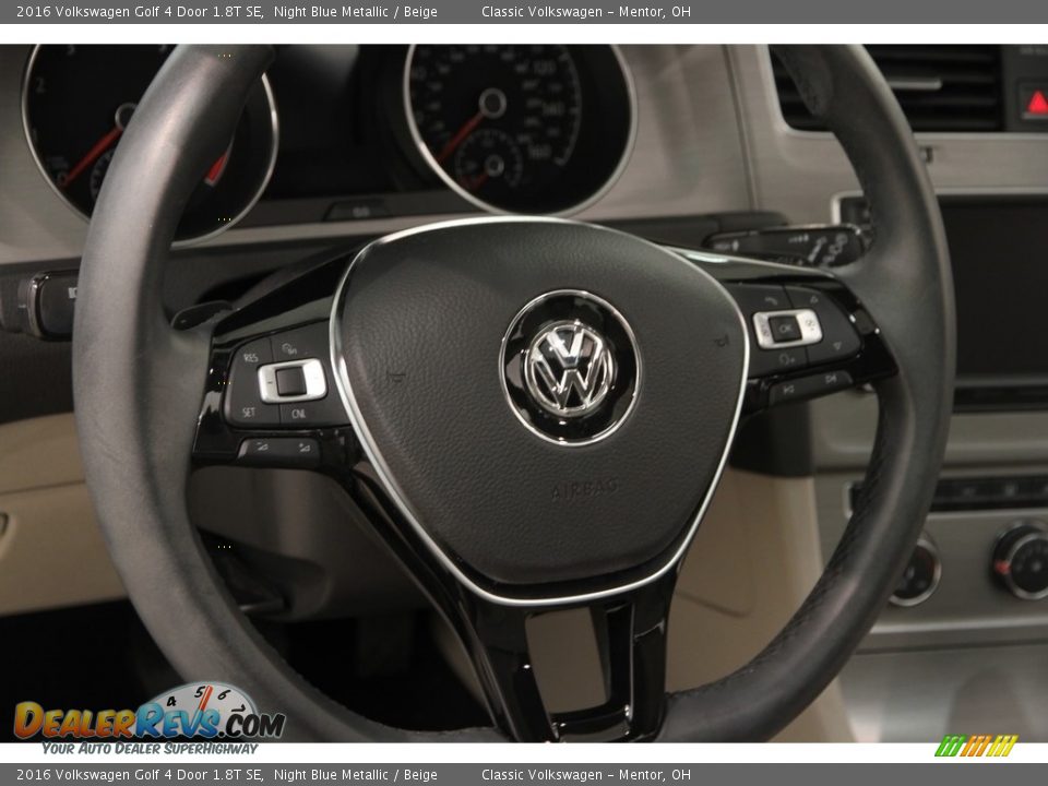 2016 Volkswagen Golf 4 Door 1.8T SE Night Blue Metallic / Beige Photo #6