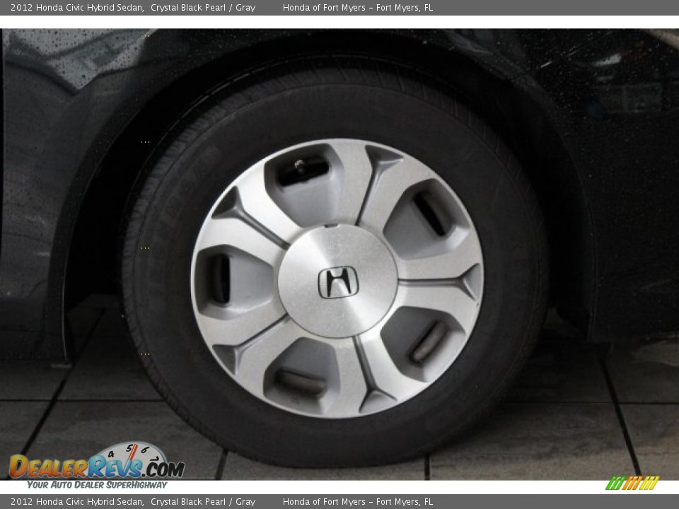 2012 Honda Civic Hybrid Sedan Crystal Black Pearl / Gray Photo #2