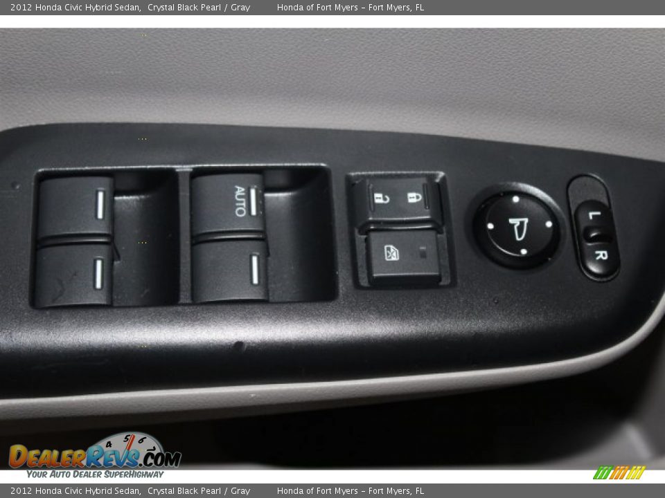 2012 Honda Civic Hybrid Sedan Crystal Black Pearl / Gray Photo #8