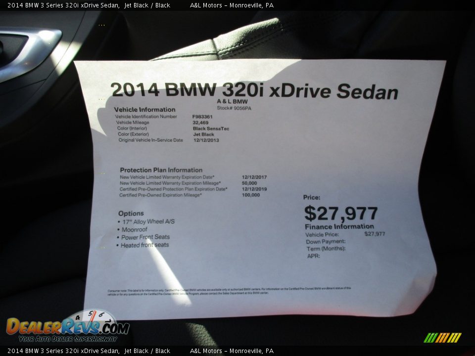 2014 BMW 3 Series 320i xDrive Sedan Jet Black / Black Photo #12