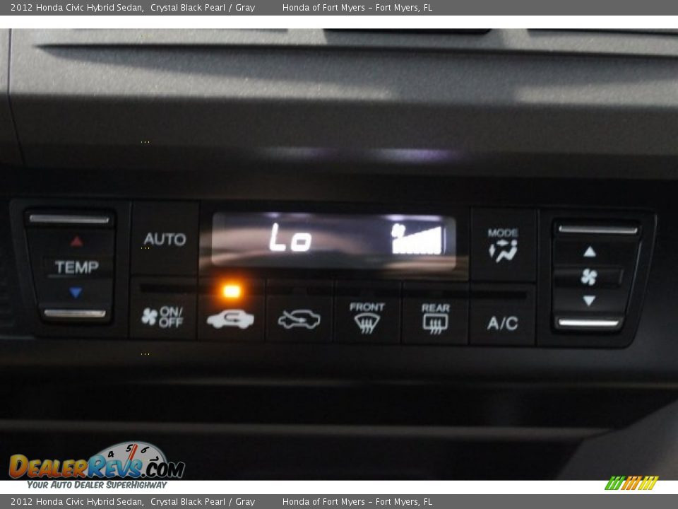 2012 Honda Civic Hybrid Sedan Crystal Black Pearl / Gray Photo #16