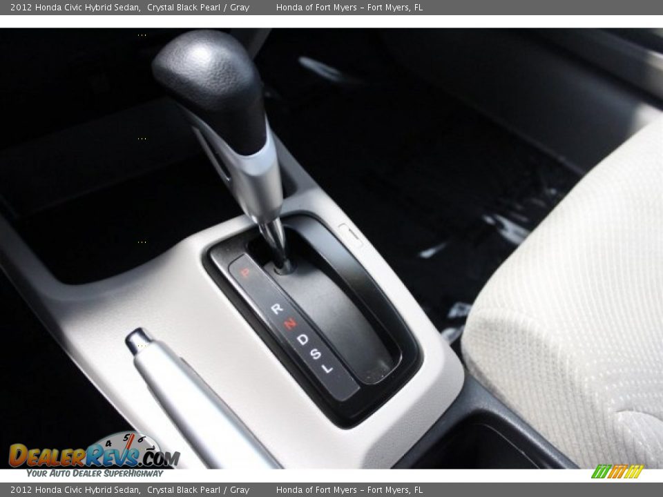2012 Honda Civic Hybrid Sedan Crystal Black Pearl / Gray Photo #17