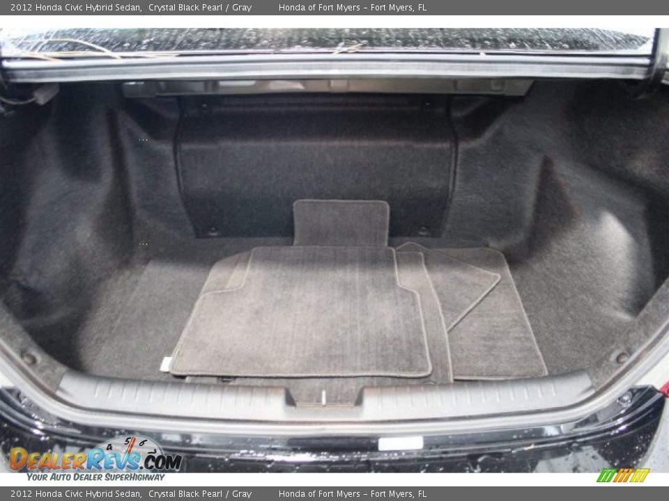 2012 Honda Civic Hybrid Sedan Crystal Black Pearl / Gray Photo #22