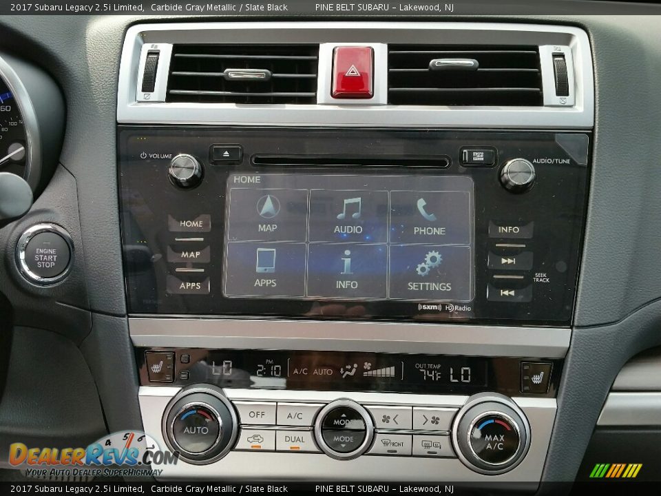 2017 Subaru Legacy 2.5i Limited Carbide Gray Metallic / Slate Black Photo #9