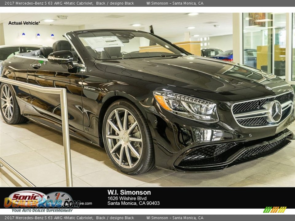 2017 Mercedes-Benz S 63 AMG 4Matic Cabriolet Black / designo Black Photo #1