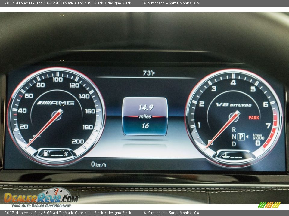 2017 Mercedes-Benz S 63 AMG 4Matic Cabriolet Gauges Photo #7