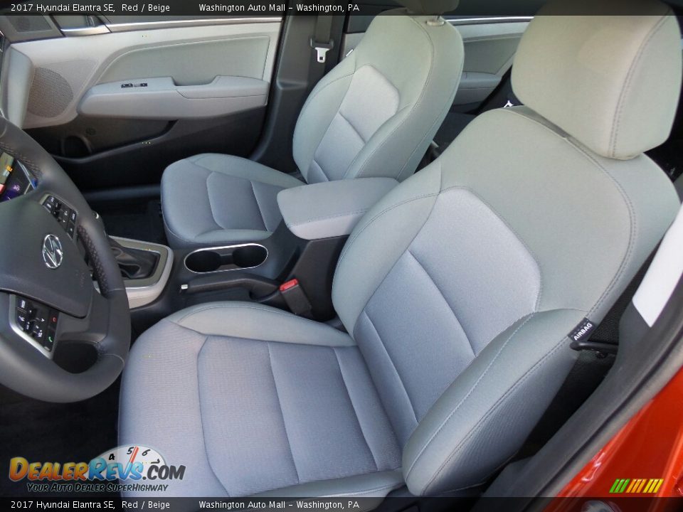 2017 Hyundai Elantra SE Red / Beige Photo #13