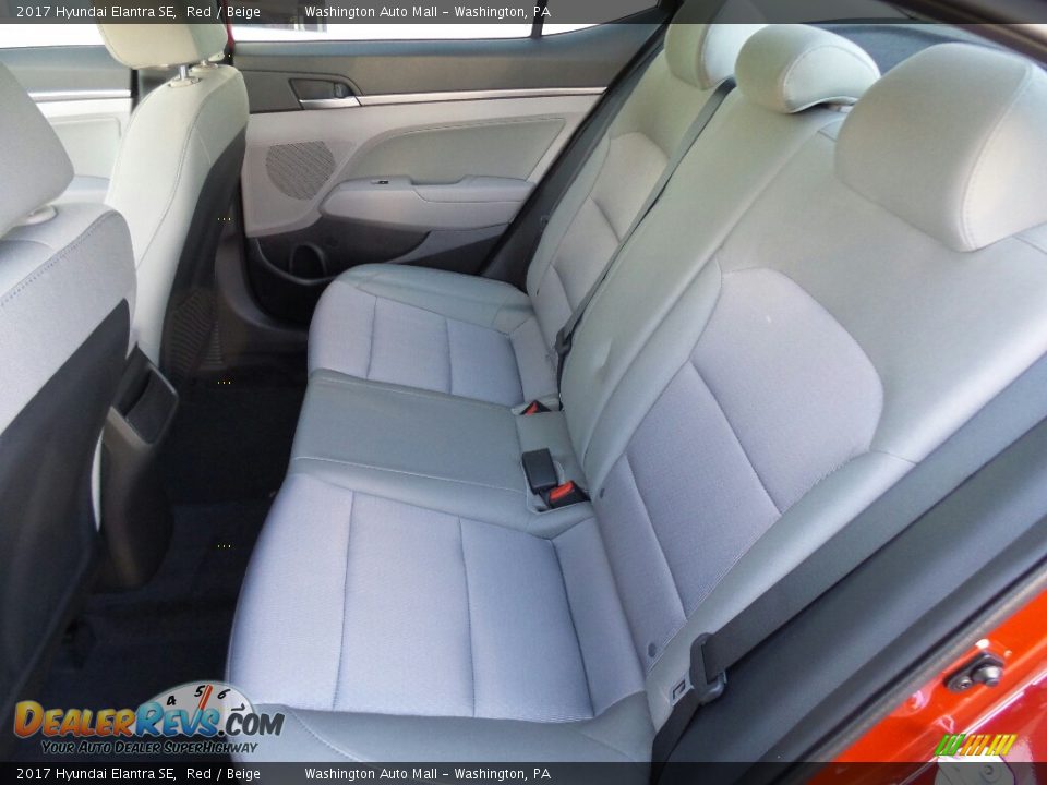 2017 Hyundai Elantra SE Red / Beige Photo #14