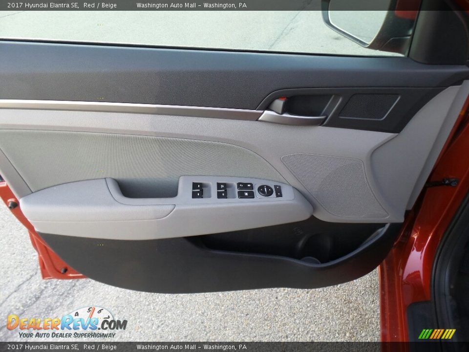 2017 Hyundai Elantra SE Red / Beige Photo #17