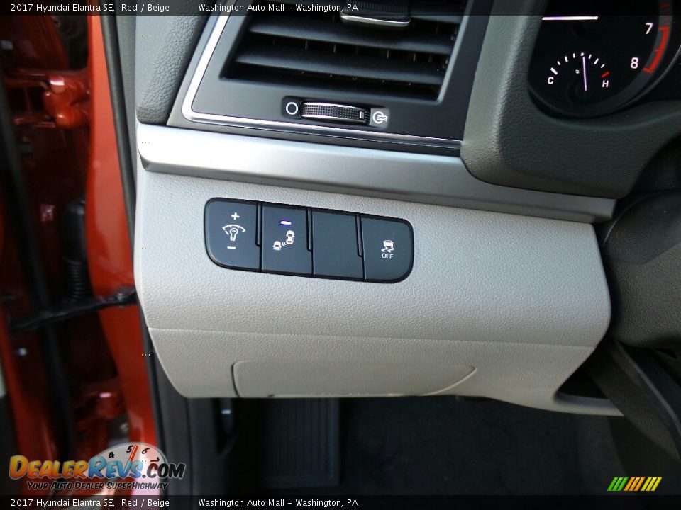 2017 Hyundai Elantra SE Red / Beige Photo #19