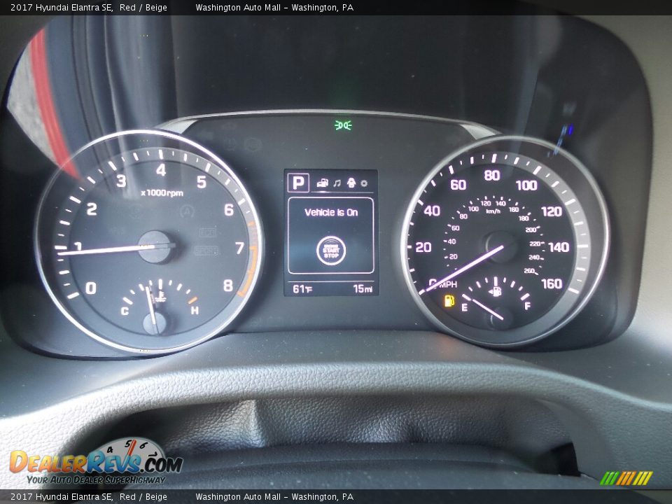 2017 Hyundai Elantra SE Red / Beige Photo #20