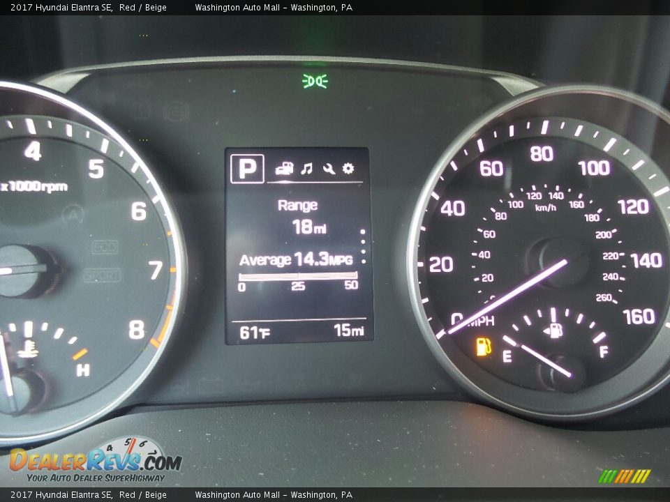 2017 Hyundai Elantra SE Red / Beige Photo #21