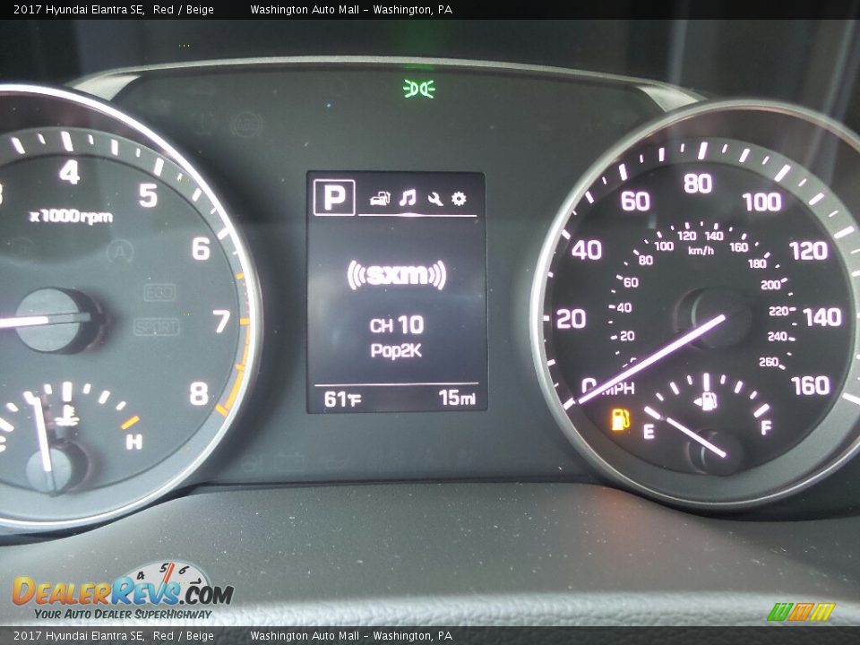 2017 Hyundai Elantra SE Red / Beige Photo #22