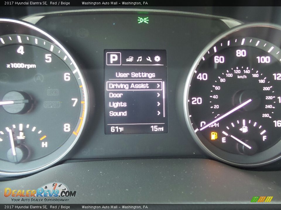 2017 Hyundai Elantra SE Red / Beige Photo #24