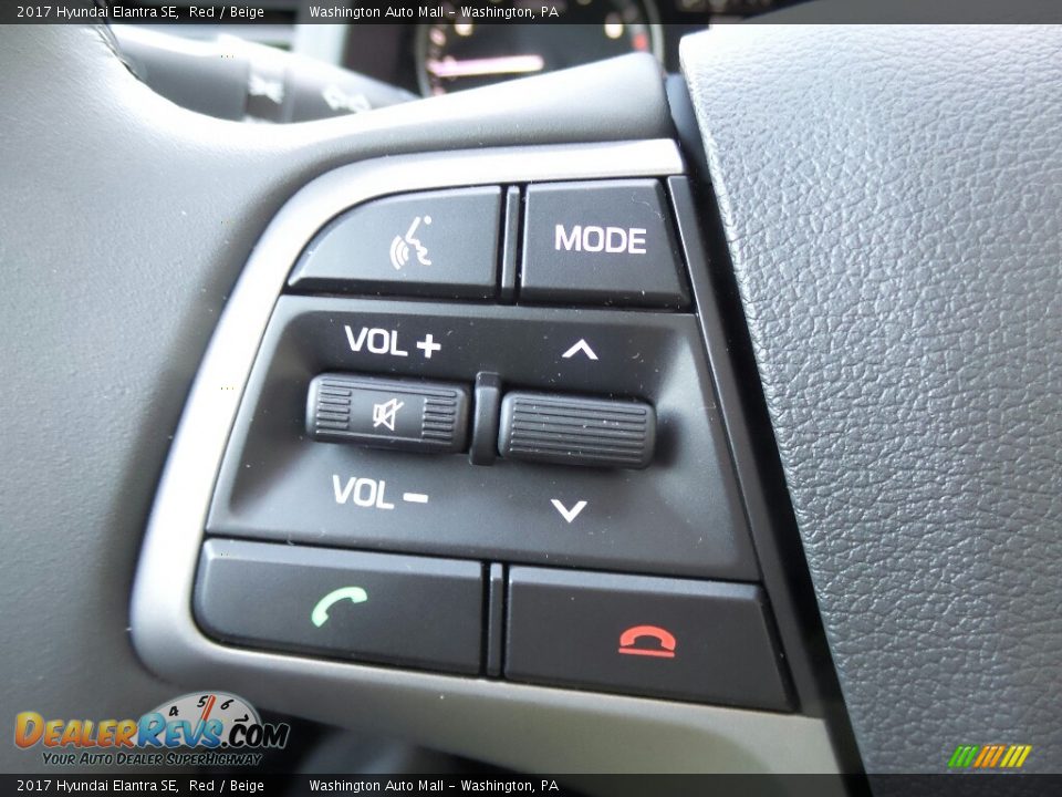 2017 Hyundai Elantra SE Red / Beige Photo #25