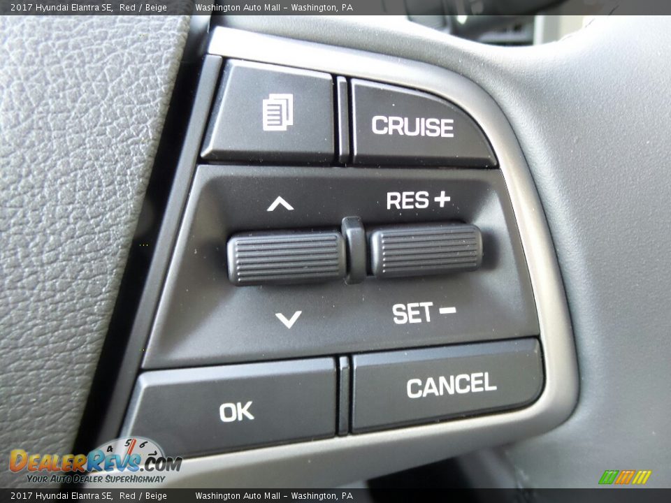 2017 Hyundai Elantra SE Red / Beige Photo #27