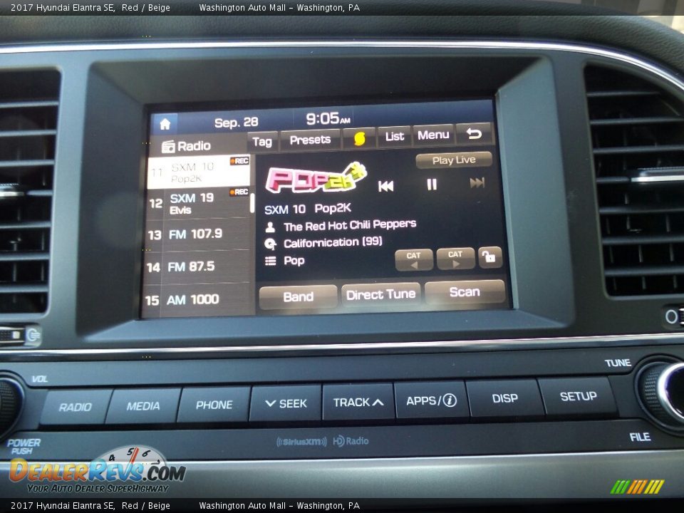 2017 Hyundai Elantra SE Red / Beige Photo #29