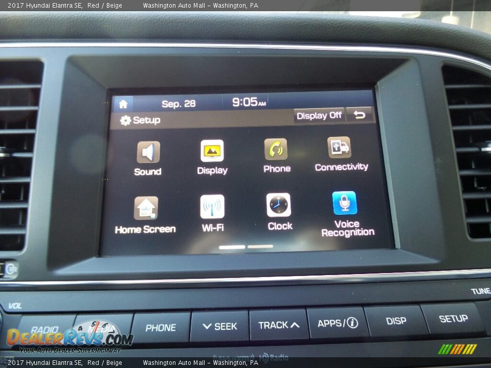 2017 Hyundai Elantra SE Red / Beige Photo #32