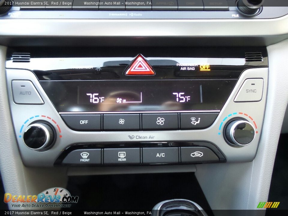 2017 Hyundai Elantra SE Red / Beige Photo #33