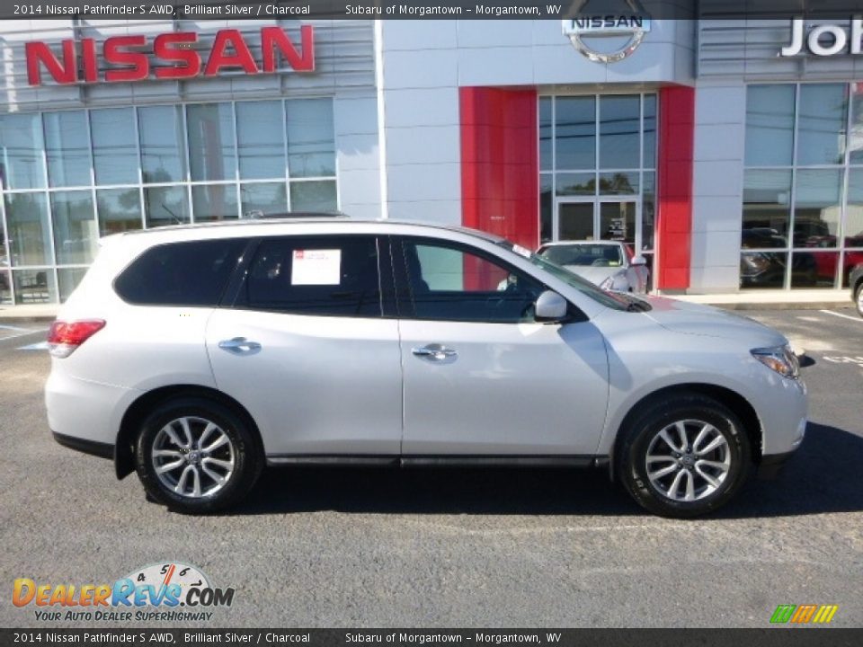 2014 Nissan Pathfinder S AWD Brilliant Silver / Charcoal Photo #7