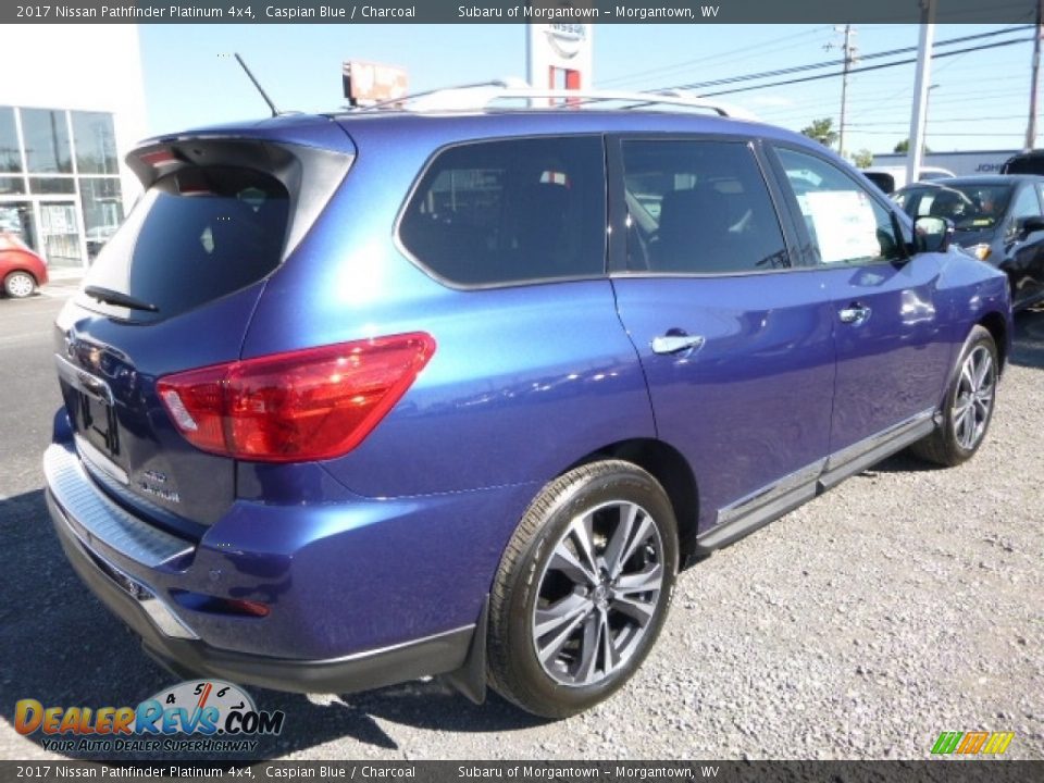 2017 Nissan Pathfinder Platinum 4x4 Caspian Blue / Charcoal Photo #9