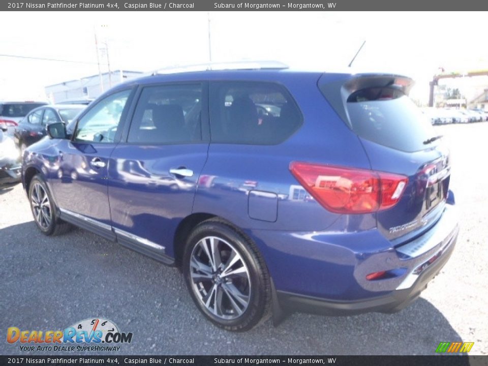 2017 Nissan Pathfinder Platinum 4x4 Caspian Blue / Charcoal Photo #11