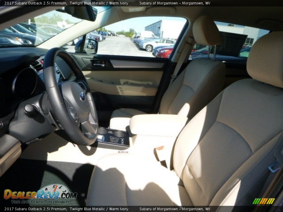 2017 Subaru Outback 2.5i Premium Twilight Blue Metallic / Warm Ivory Photo #13