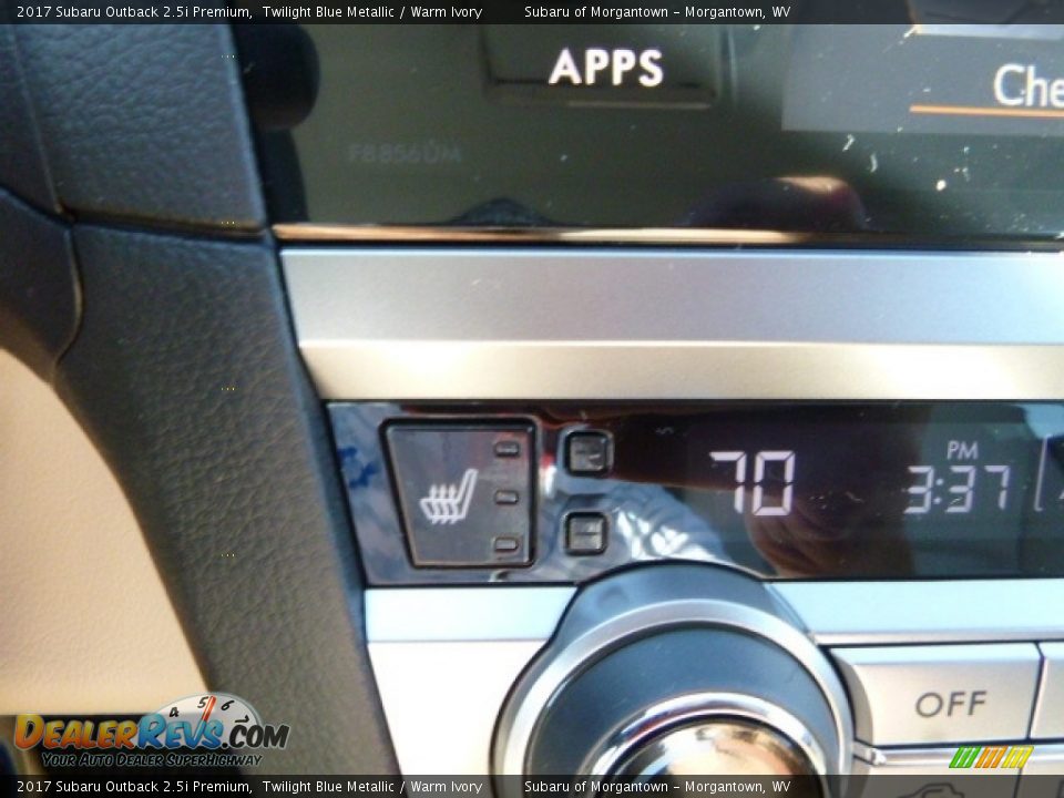 2017 Subaru Outback 2.5i Premium Twilight Blue Metallic / Warm Ivory Photo #18