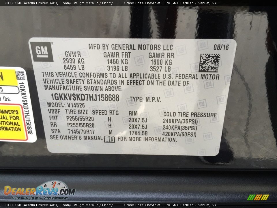 2017 GMC Acadia Limited AWD Ebony Twilight Metallic / Ebony Photo #11