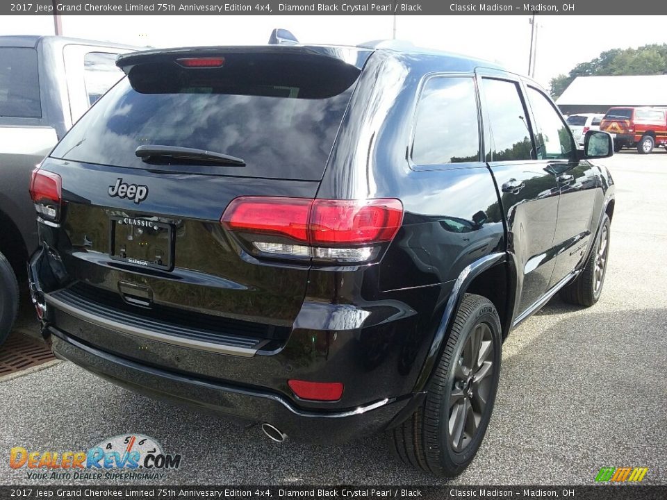 2017 Jeep Grand Cherokee Limited 75th Annivesary Edition 4x4 Diamond Black Crystal Pearl / Black Photo #2