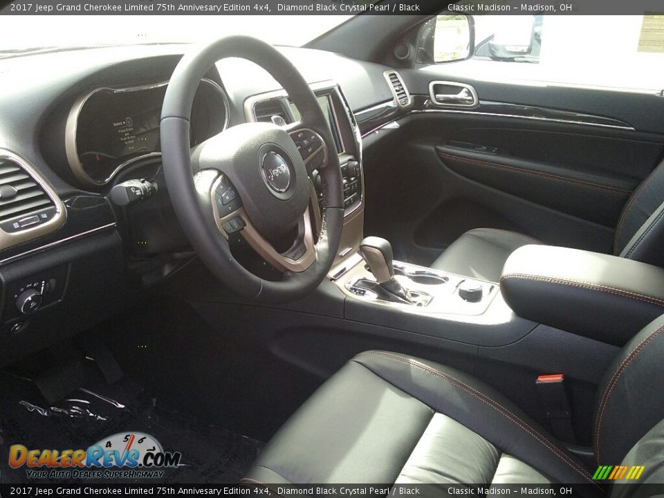 2017 Jeep Grand Cherokee Limited 75th Annivesary Edition 4x4 Diamond Black Crystal Pearl / Black Photo #4