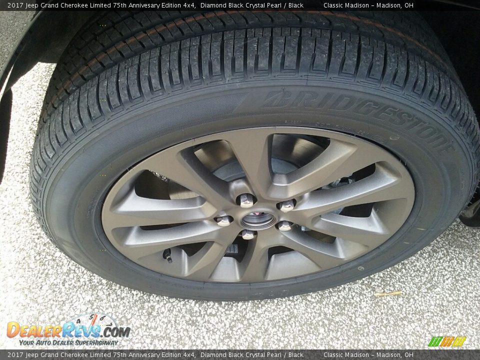 2017 Jeep Grand Cherokee Limited 75th Annivesary Edition 4x4 Diamond Black Crystal Pearl / Black Photo #11