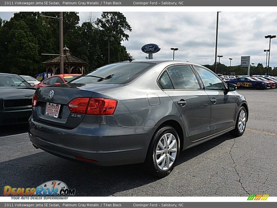 2011 Volkswagen Jetta SE Sedan Platinum Gray Metallic / Titan Black Photo #3