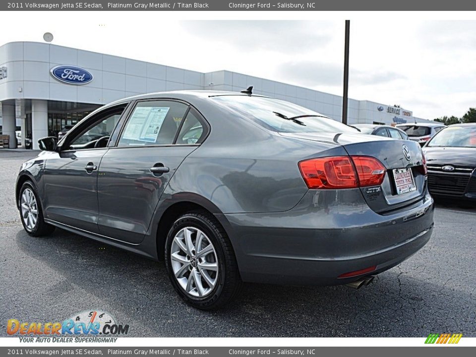 2011 Volkswagen Jetta SE Sedan Platinum Gray Metallic / Titan Black Photo #5