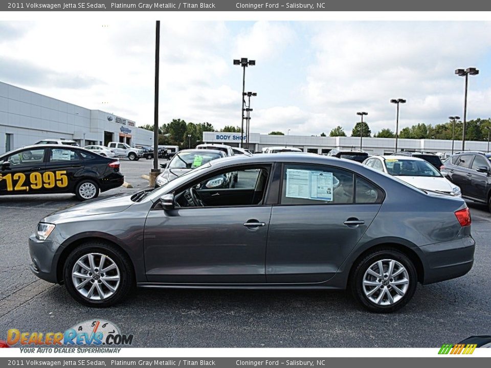 2011 Volkswagen Jetta SE Sedan Platinum Gray Metallic / Titan Black Photo #6