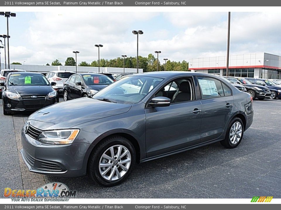 2011 Volkswagen Jetta SE Sedan Platinum Gray Metallic / Titan Black Photo #7