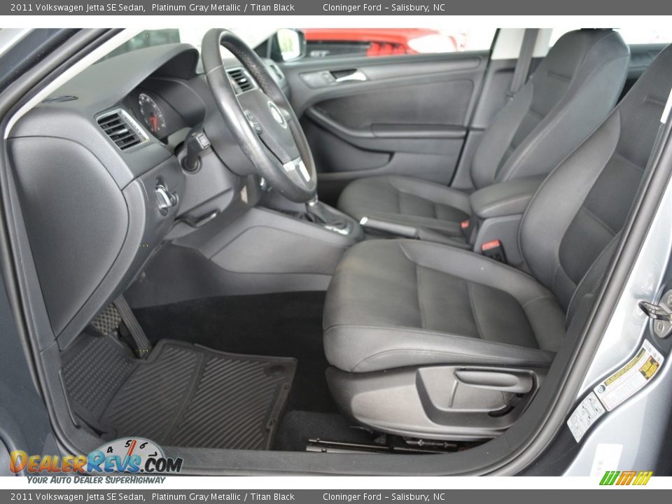 2011 Volkswagen Jetta SE Sedan Platinum Gray Metallic / Titan Black Photo #9