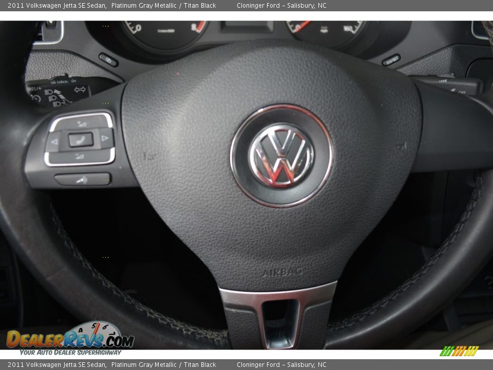 2011 Volkswagen Jetta SE Sedan Platinum Gray Metallic / Titan Black Photo #18