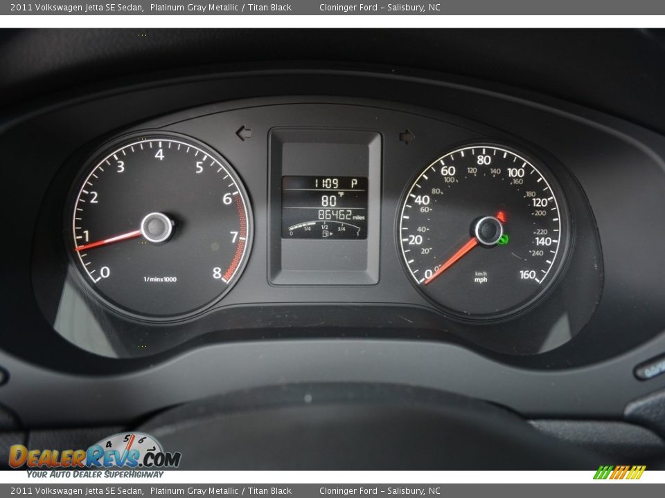 2011 Volkswagen Jetta SE Sedan Platinum Gray Metallic / Titan Black Photo #19