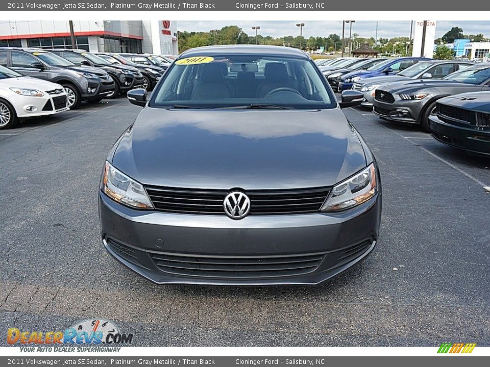 2011 Volkswagen Jetta SE Sedan Platinum Gray Metallic / Titan Black Photo #22
