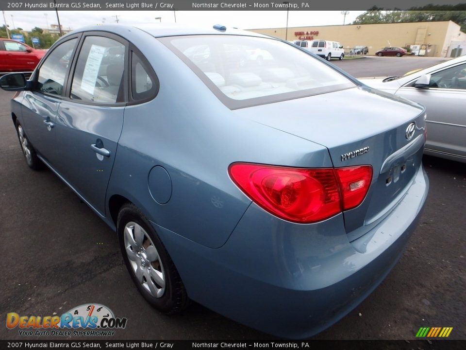 2007 Hyundai Elantra GLS Sedan Seattle Light Blue / Gray Photo #2