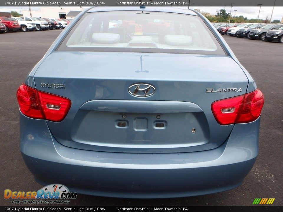 2007 Hyundai Elantra GLS Sedan Seattle Light Blue / Gray Photo #3
